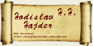 Hodislav Hajder vizit kartica
